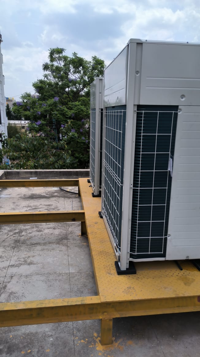 HVAC outdoor equipment installation